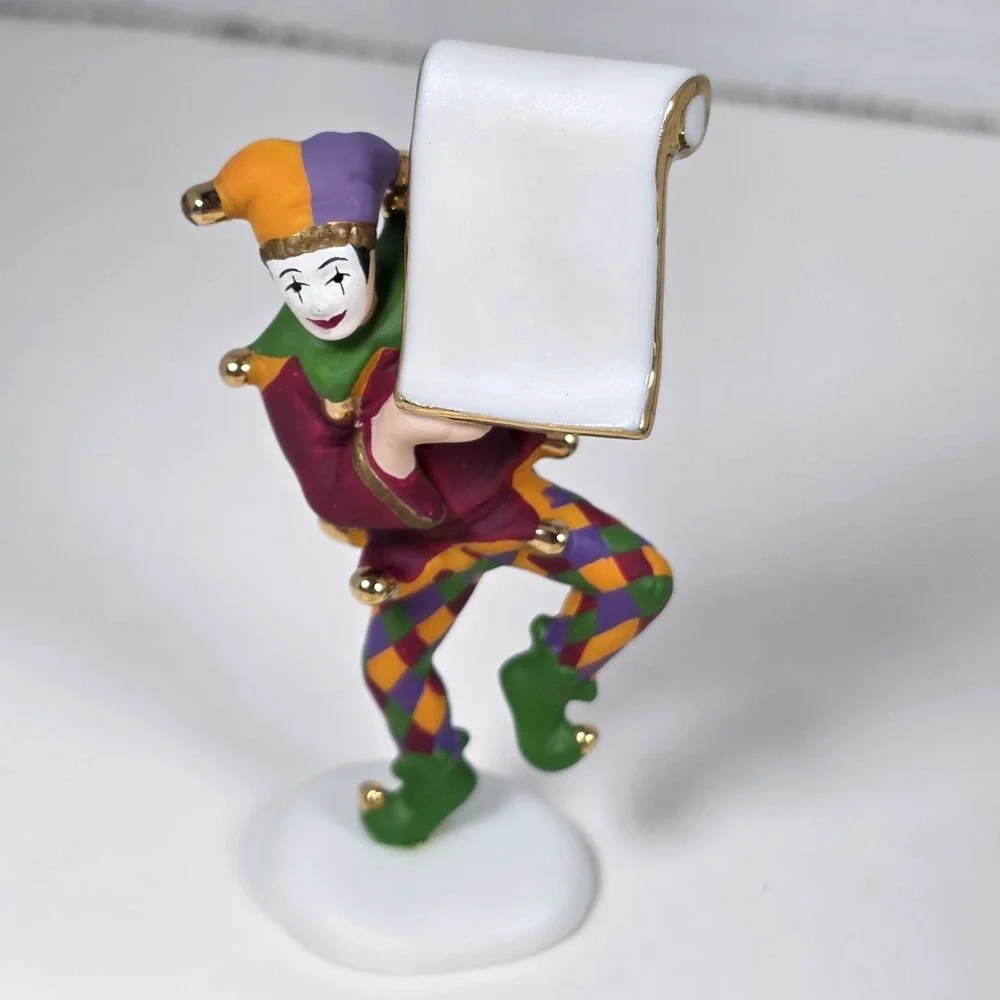 Dept 56 Heritage Village Jester Hear Ye Hear Ye Merry Christmas Banner 55523 New